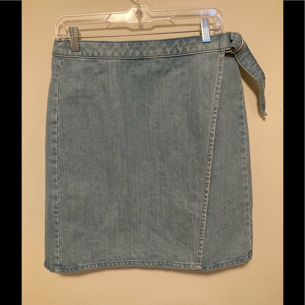 Ann Taylor Loft Denim wrap skirt
